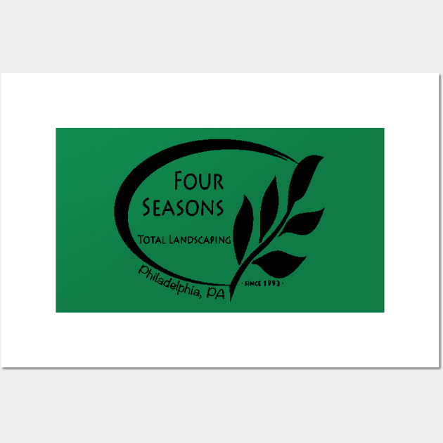 Four Seasons Total Landscaping Black Logo Wall Art by GrellenDraws